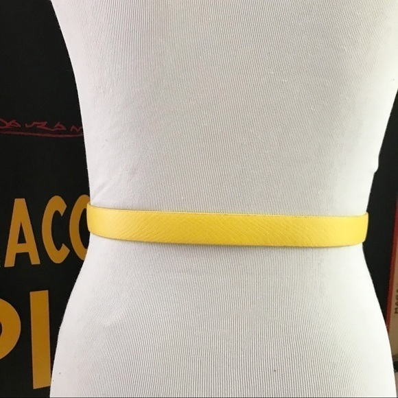 Tahari Arthur S Levine Faux Yellow Snake Skin Belt main image 12